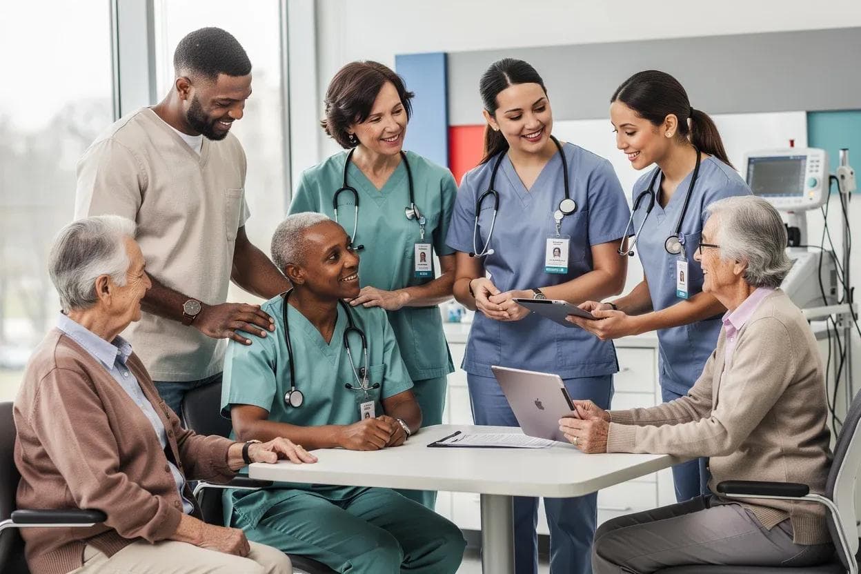 The care team together with residents